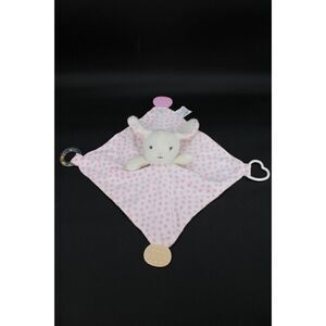 Snuggle Blankie Pink Bunny Plush Soft Lovey Baby Toy Baby Gift | Baby Kiss